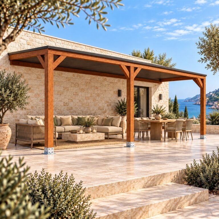 Como colocar los anclajes de una pergola en hormigon